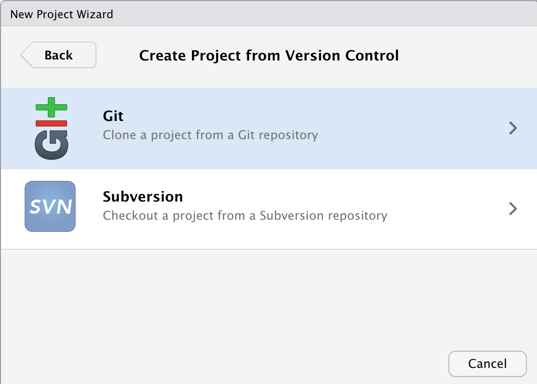 Choose version control with Git