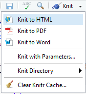 Knitting to HTML.